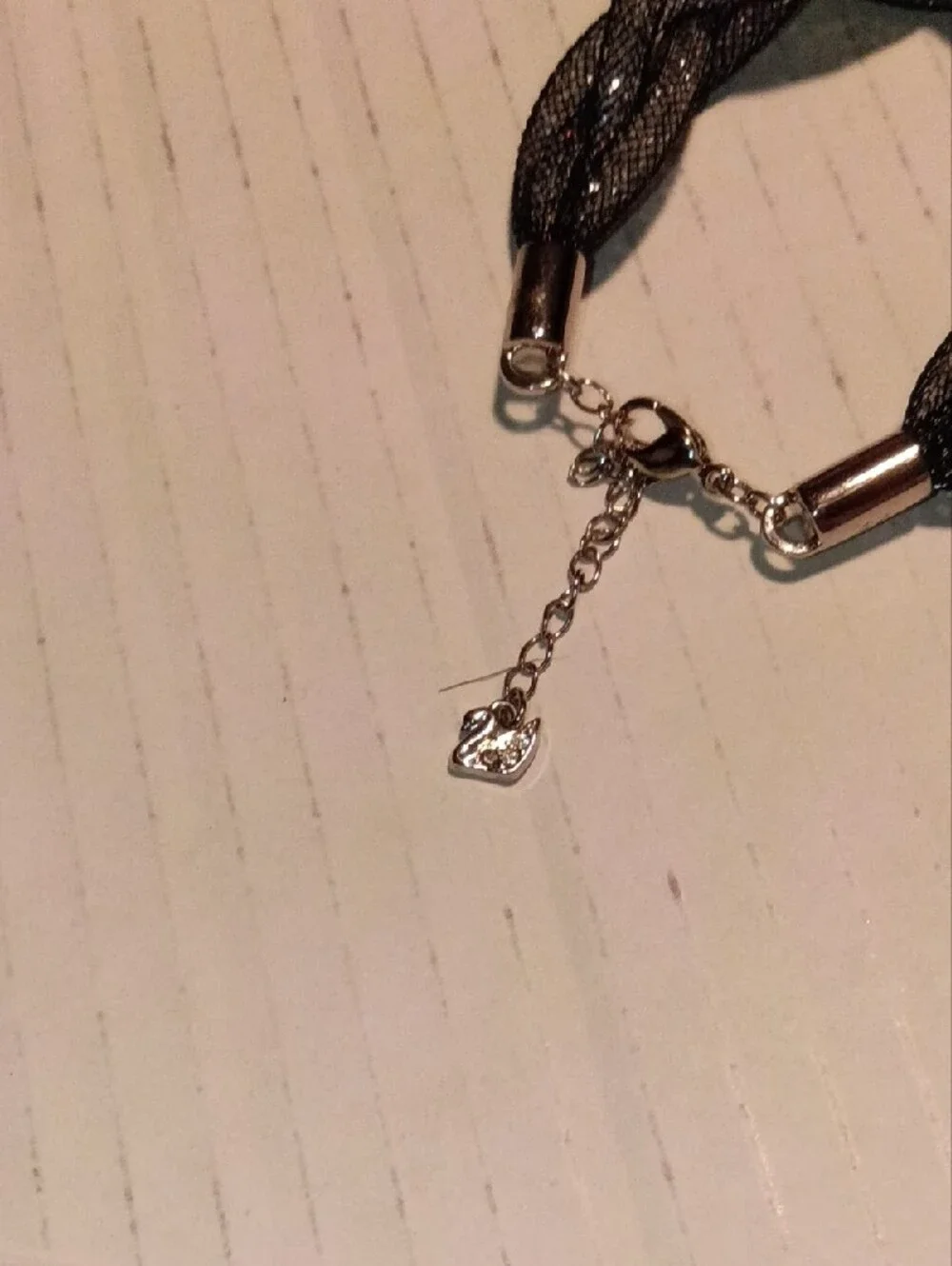 Swarovski Bracelet Crystal Stardust BangleCoil Wrap Chrome Gray Retired